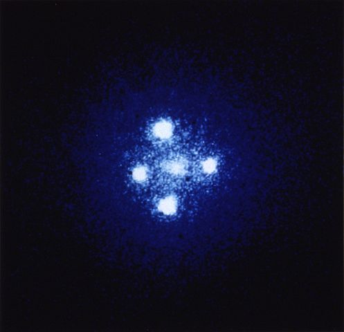 How does gravitational lensing account for Einstein's Cross?